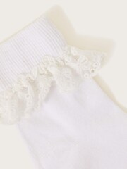 Monsoon White Flower Lace Socks - Image 2 of 2