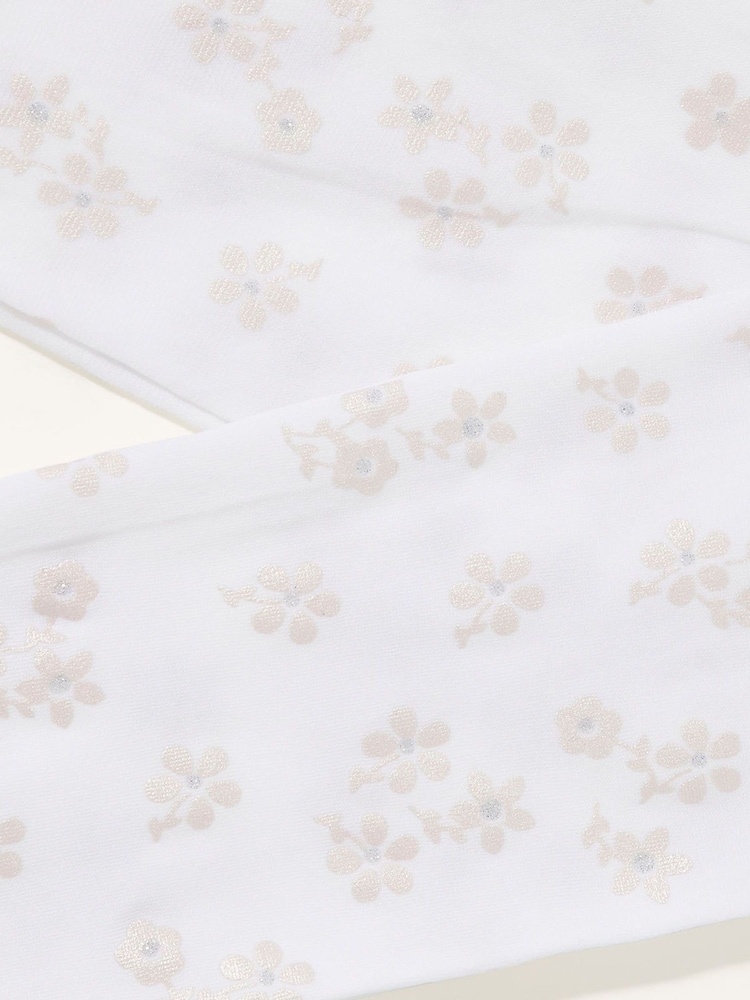 Monsoon Pink Flower Perlato Print Tights - Image 2 of 2 Monsoon Pink Flower Perlato Print Tights - Image 2 of 2