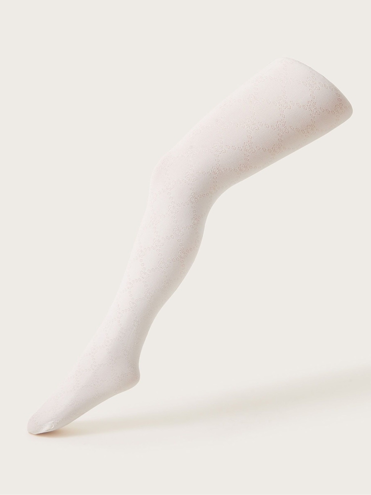 Monsoon Natural Plush Diamond Tights - Image 1 of 2