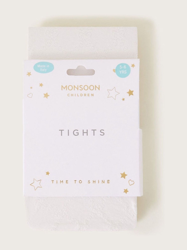 Monsoon Natural Plush Diamond Tights - Image 2 of 2