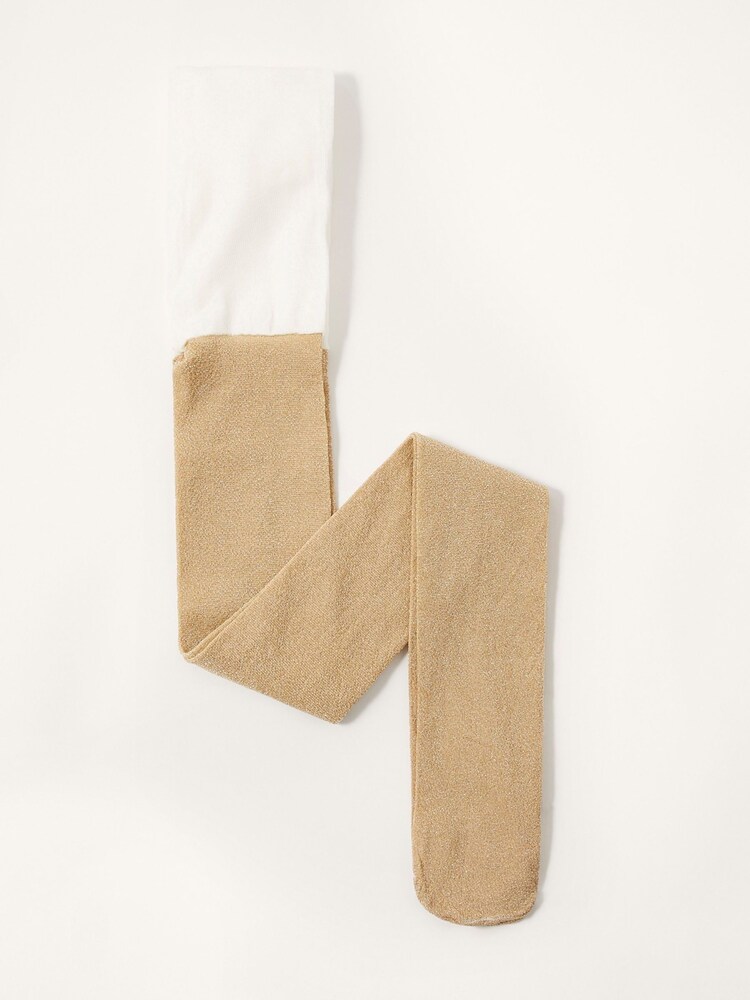 Monsoon Gold Light Sparkly Metallic Tights - Image 2 of 2
