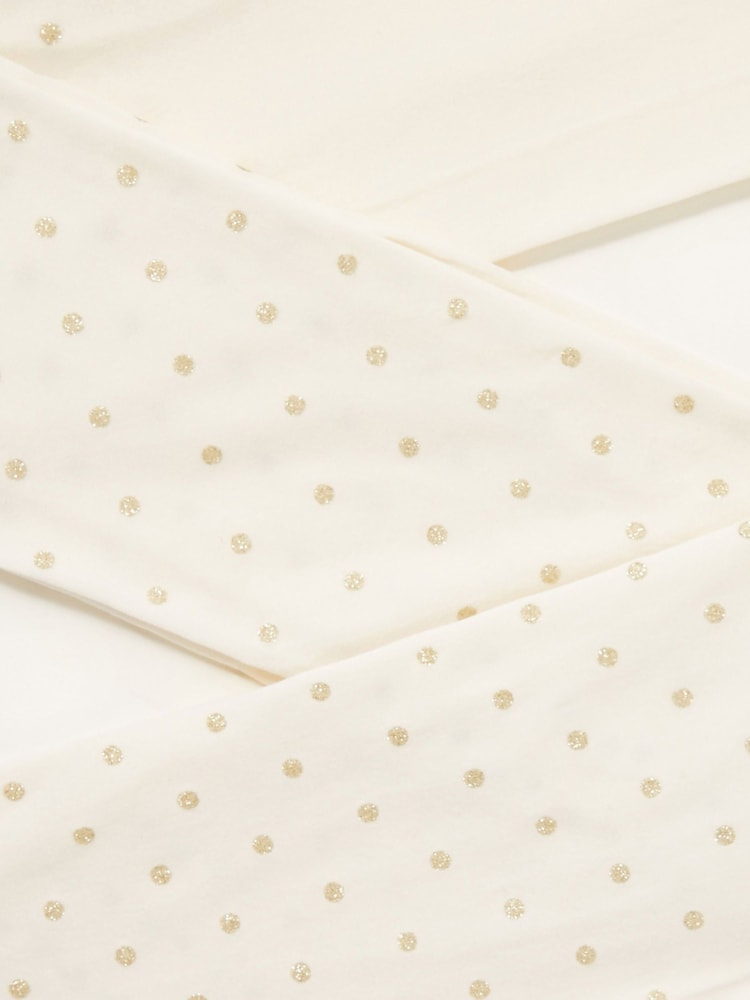 Monsoon Gold Glitter Spot Tights - Image 2 of 2