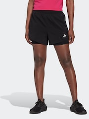 adidas Black Aeroready Minimal 2-in-1 Shorts - Image 1 of 7
