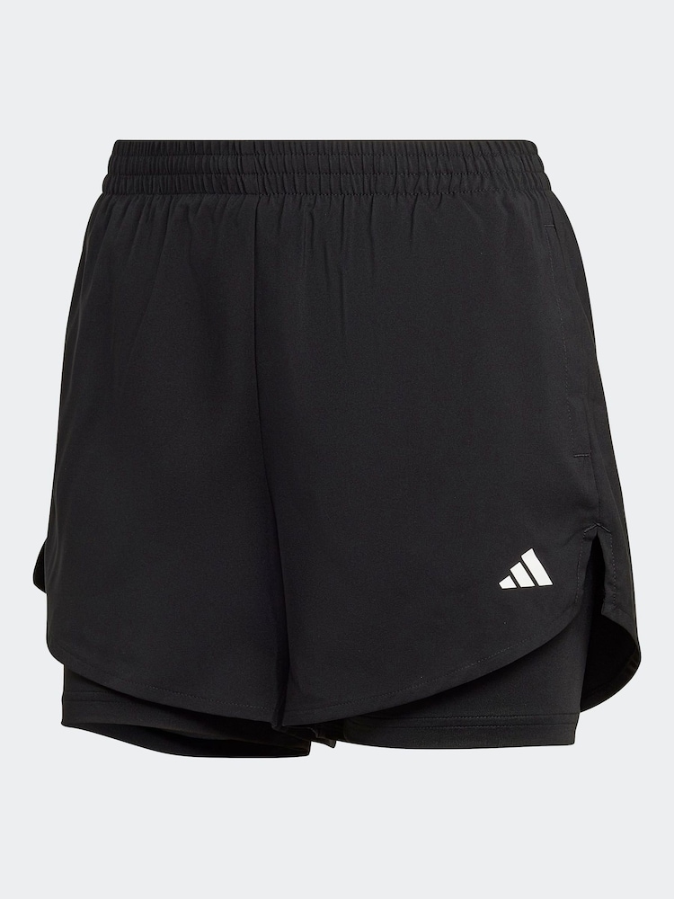 adidas Black Aeroready Minimal 2-in-1 Shorts - Image 7 of 7
