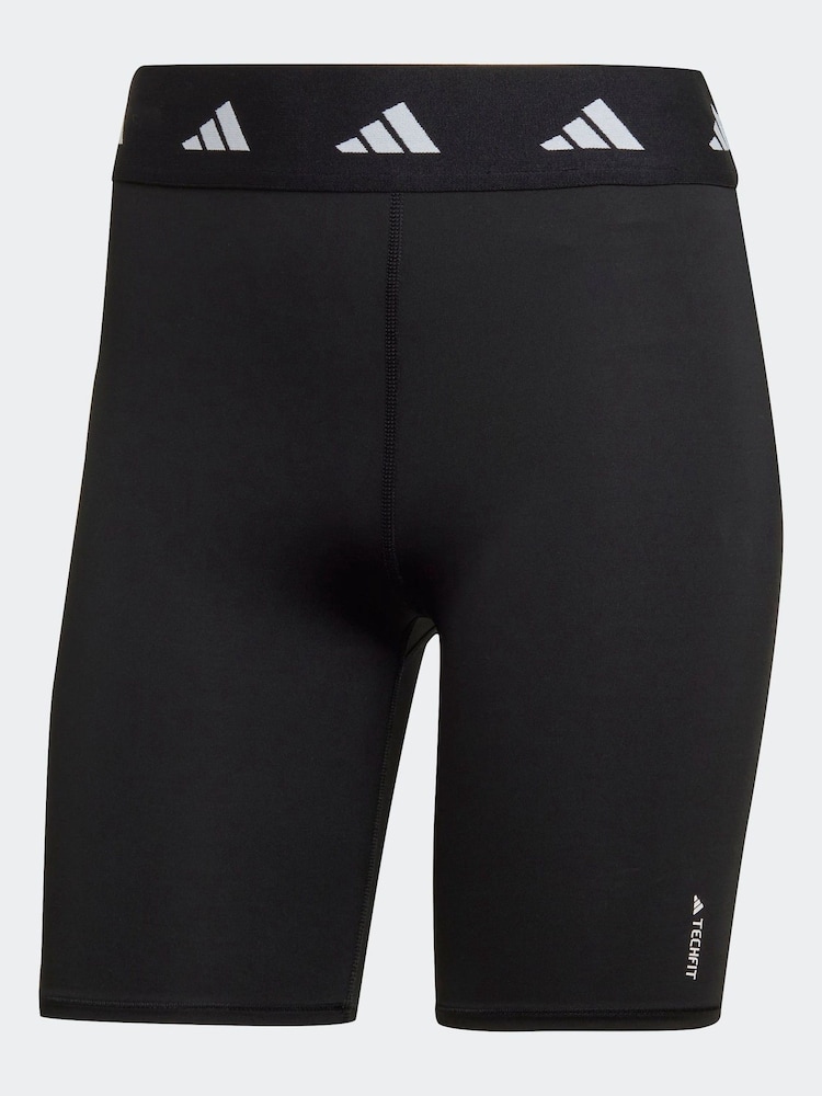 adidas Dark Black Techfit Bike Shorts - Image 7 of 7