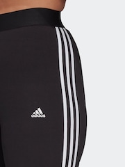adidas Black/White Curve 3-Stripe Leggings - Image 5 of 6