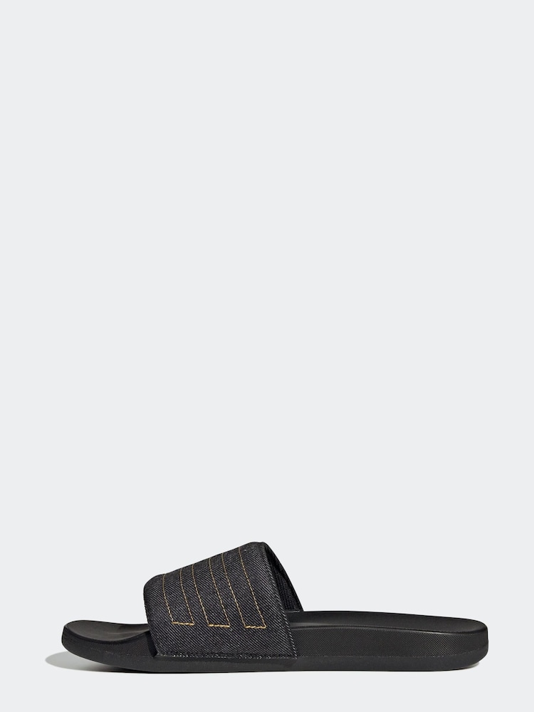 adidas Black Sportswear Adilette Comfort Swim Slides - Image 2 of 9