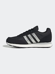 adidas Black/White Sportswear Run 60S 3.0 Lifestyle Running Trainers - Image 2 of 9