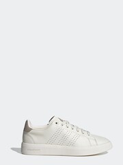 adidas White/Gold Sportswear Advantage Trainers - Image 1 of 2