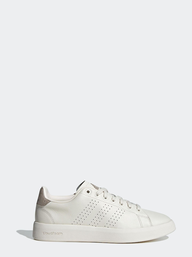 adidas White/Gold Sportswear Advantage Trainers - Image 1 of 2