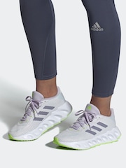 adidas White/Silver Sport Performance Adult Switch Run Running Trainers - Image 12 of 12