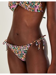 Monsoon Ditsy Print Black Bikini Bottoms With Recycled Polyester - Image 3 of 4