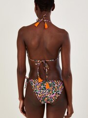 Monsoon Ditsy Print Black Bikini Top With Recycled Polyester - Image 3 of 4