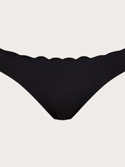 Monsoon Scallop Edge Plain Black Bikini Bottoms With Recycled Polyester - Image 4 of 4