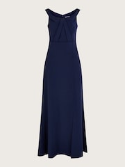 Monsoon Blue Beatrice Crepe Bardot Maxi Dress - Image 4 of 4