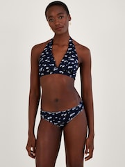 Monsoon Blue Batik Print Scallop Bikini Top with Recycled Polyester - Image 2 of 4