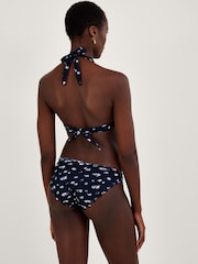 Monsoon Blue Batik Print Scallop Bikini Top with Recycled Polyester - Image 3 of 4