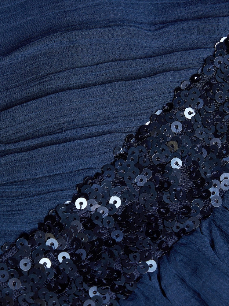 Monsoon Blue Abigail One-Shoulder Prom Dress - Image 3 of 3