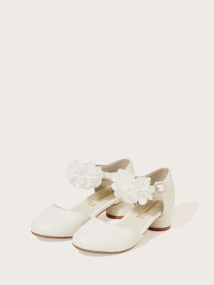 Monsoon Natural Corsage Two Part Heels - Image 1 of 3 Monsoon Natural Corsage Two Part Heels - Image 1 of 3