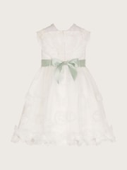 Monsoon Baby Natural Margot Lace 3D Roses Dress - Image 2 of 2