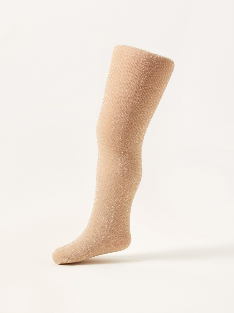 Monsoon Gold Baby Sparkly Tights - Image 1 of 2