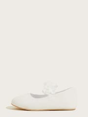 Monsoon Natural Shimmer Corsage Walker Shoes - Image 1 of 3