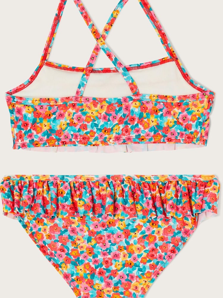 Monsoon Geblümter Bikini mit Rüschen, Rot - Bild 2 von 2 Monsoon Geblümter Bikini mit Rüschen, Rot - Bild 2 von 2