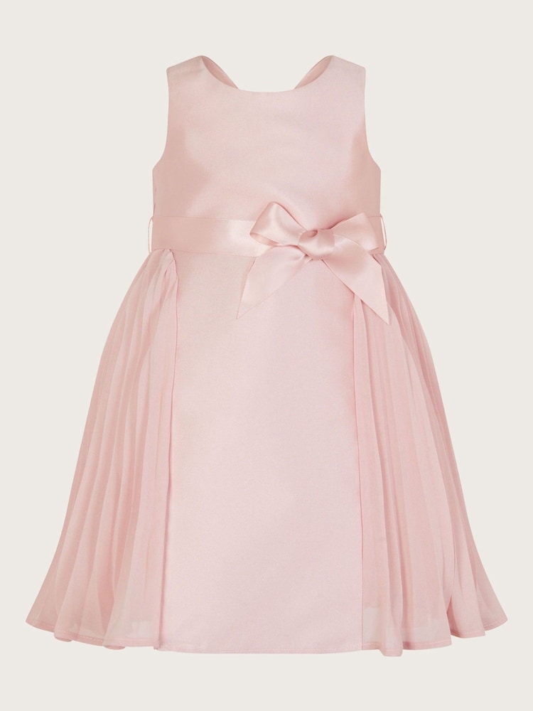 Monsoon Pink Baby Polly Pleated Bridesmaid Dress - Image 1 of 2 Monsoon Pink Baby Polly Pleated Bridesmaid Dress - Image 1 of 2