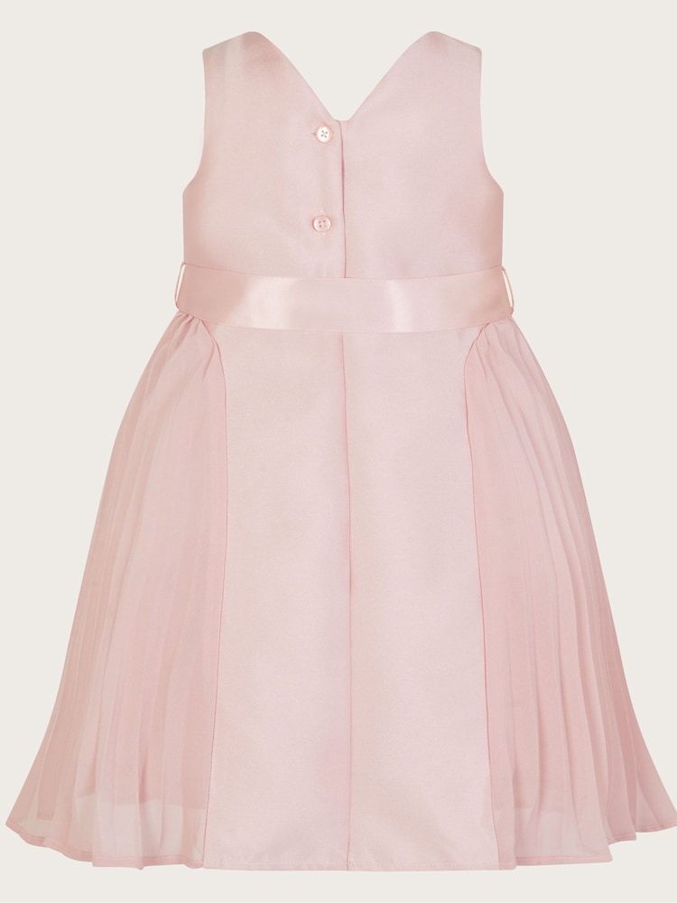 Monsoon Pink Baby Polly Pleated Bridesmaid Dress - Image 2 of 2 Monsoon Pink Baby Polly Pleated Bridesmaid Dress - Image 2 of 2