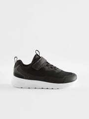 Black Wide Fit (G) Single Strap Trainers - Image 1 of 1