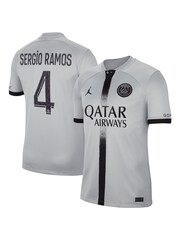 Nike Grey Sergio Ramos - 4 Paris Saint-Germain Away Stadium Shirt 2022-23 Kids - Image 1 of 3