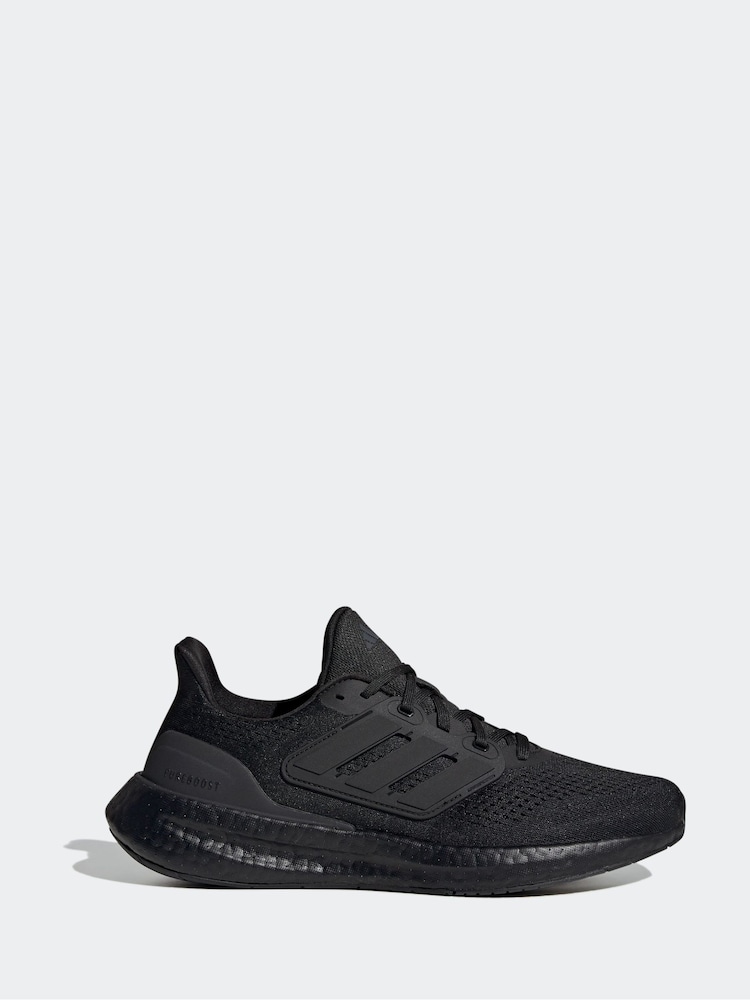 adidas Black Pureboost 23 Trainers - Image 1 of 9