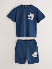 Marinen - smALLSAINTS Orlando T-skjorte og shorts for yngre - Bilde 1 av 4