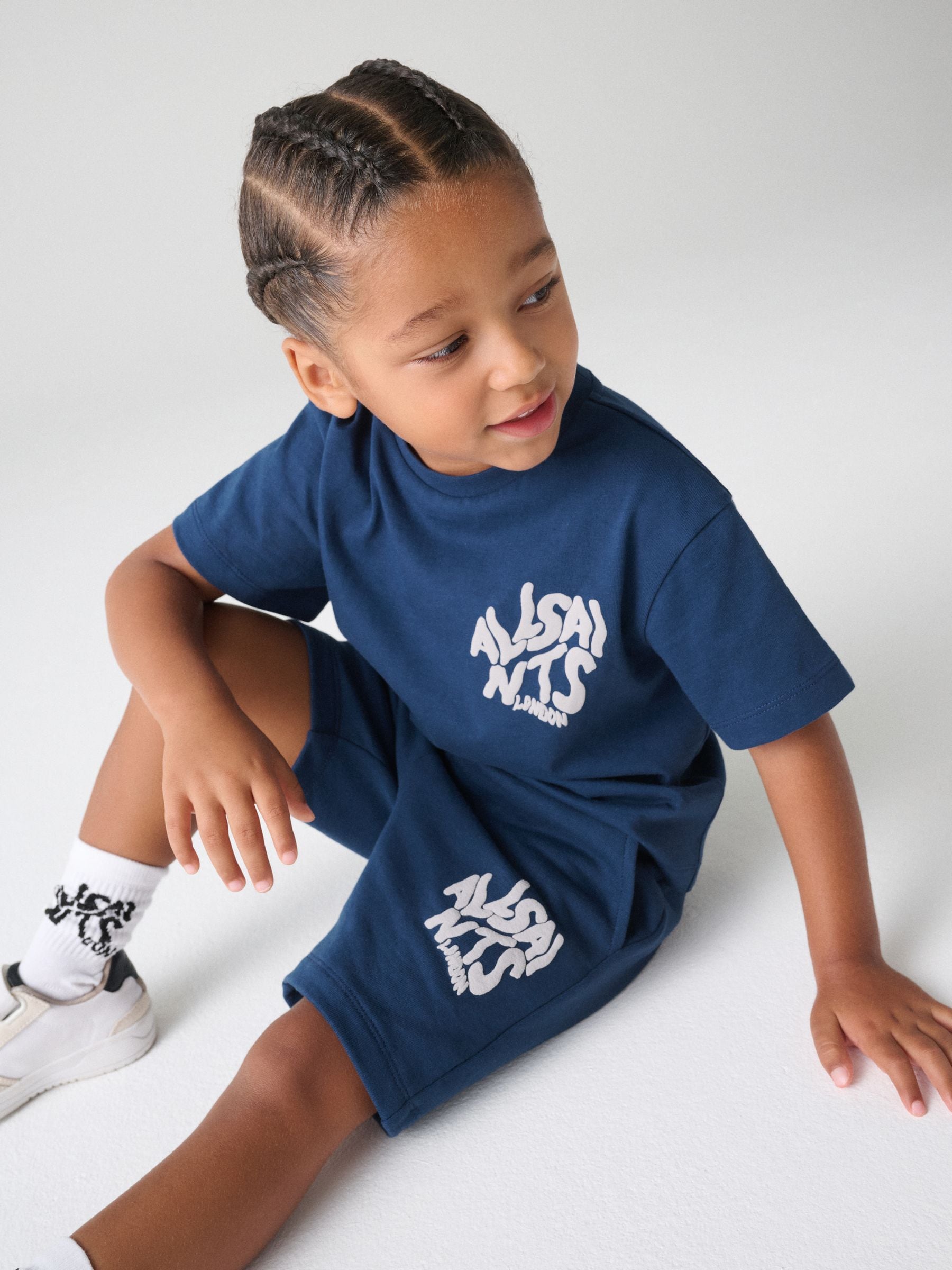 smALLSAINTS Navy Orlando T-Shirt and Shorts Younger Set view 1