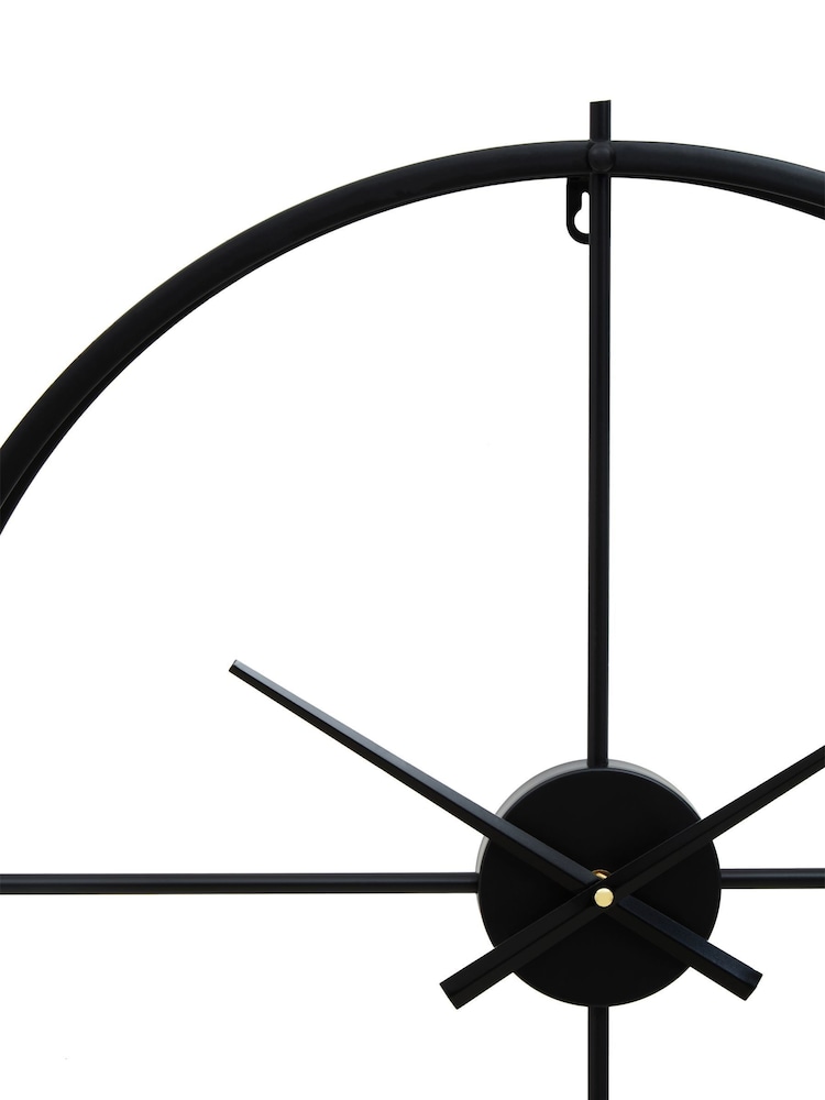Fifty Five South Black Kent 60cm Wall Clock - Image 4 of 4