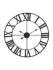 Fifty Five South Black Genova Metal Wall Clock - Image 2 of 4