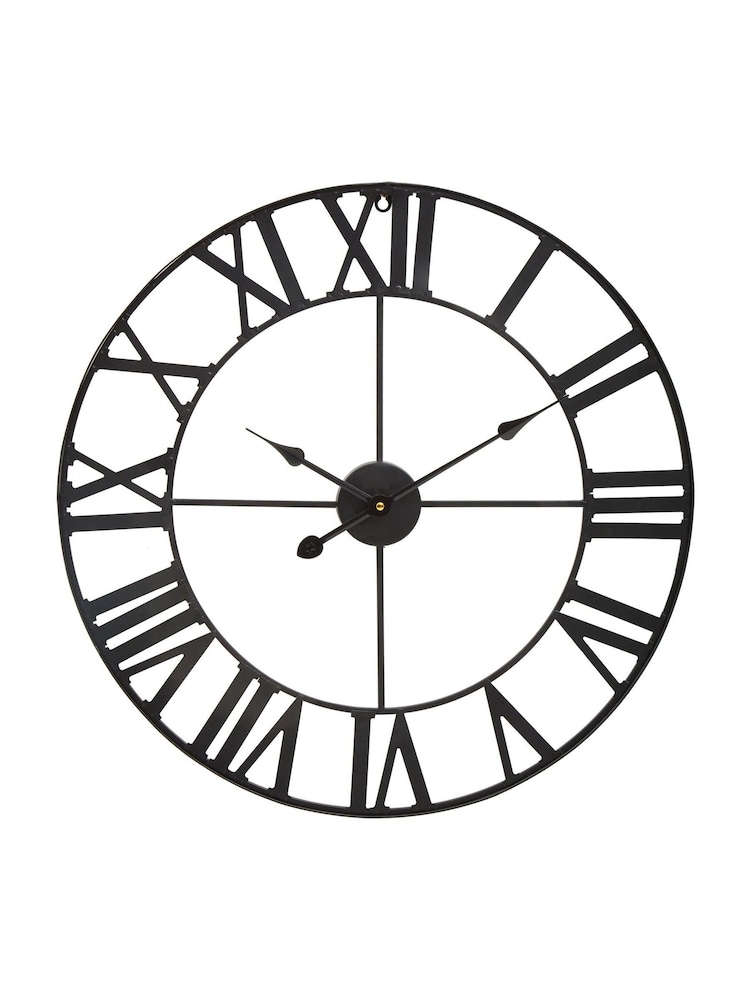 Fifty Five South Black Genova Metal Wall Clock - Image 2 of 4