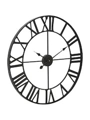 Fifty Five South Black Genova Metal Wall Clock - Image 3 of 4