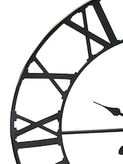 Fifty Five South Black Genova Metal Wall Clock - Image 4 of 4