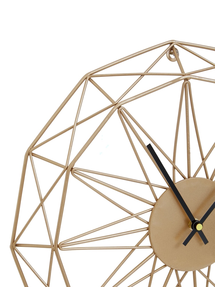 Fifty Five South Gold Genova Metal Wall Clock - Image 4 of 4