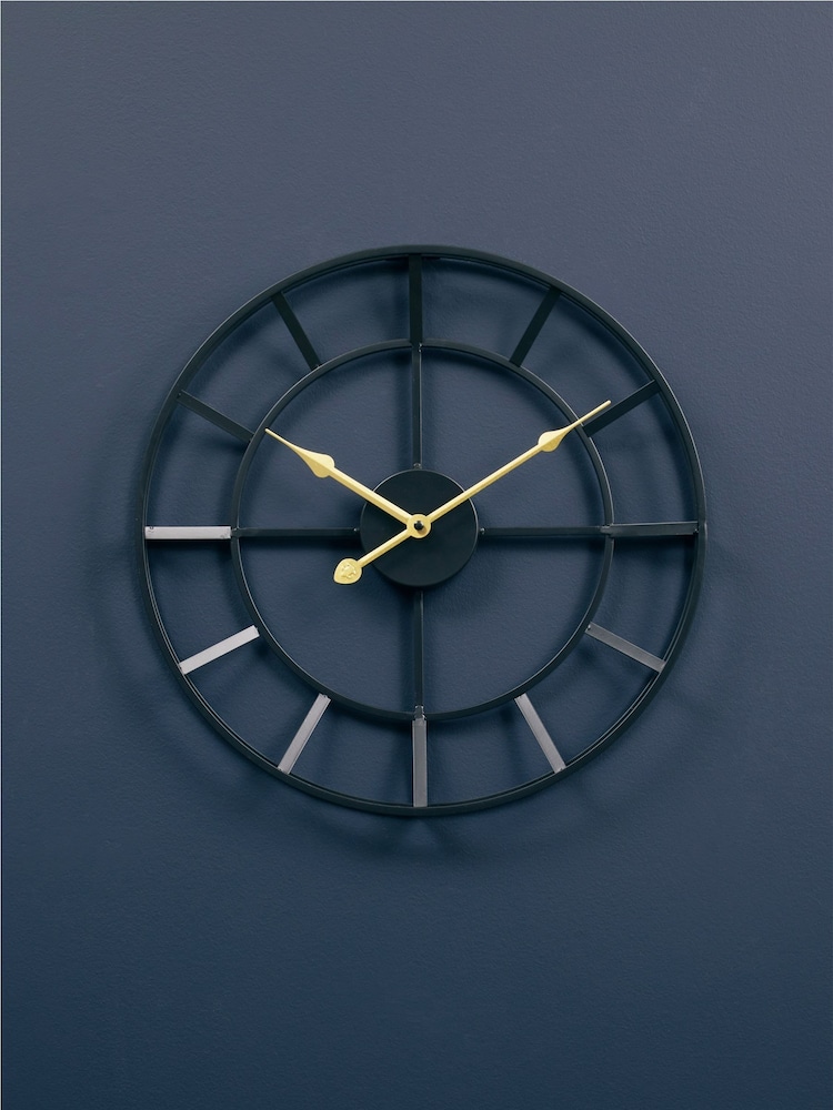 Fifty Five South Black Kent Wall Clock - Image 1 of 4