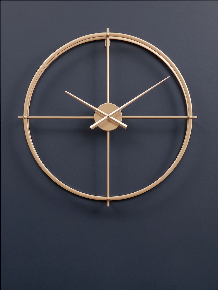 Fifty Five South Gold Kent 60cm Wall Clock - Image 1 of 4