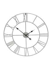 Fifty Five South Silver Genova Metal Wall Clock - Image 2 of 4
