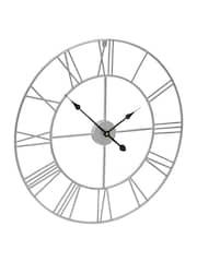 Fifty Five South Silver Genova Metal Wall Clock - Image 3 of 4