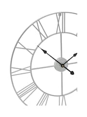 Fifty Five South Silver Genova Metal Wall Clock - Image 4 of 4