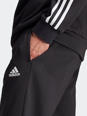 adidas Black Basic 3-Stripes Fleece Tracksuit - Image 5 of 8