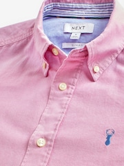 Pink Slim Fit Long Sleeve Oxford Shirt - Image 3 of 4