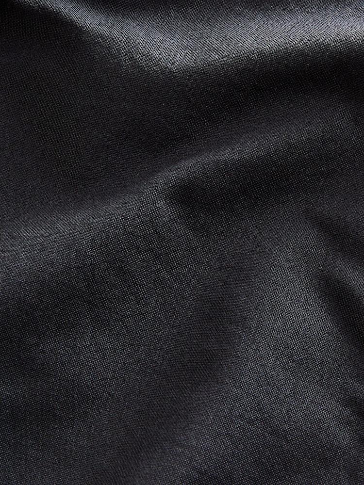Black Slim Fit Short Sleeve Oxford Shirt - Image 7 of 7