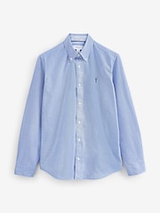 Light Blue Slim Fit Long Sleeve Oxford Shirt - Image 2 of 4