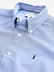 Light Blue Slim Fit Long Sleeve Oxford Shirt - Image 3 of 4